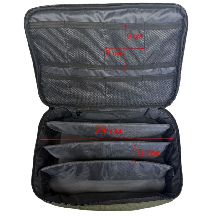 Сумка Molitrix для оснасток та технопланктону на товстолоба - Подвійна - 33x23x19 см - Олива