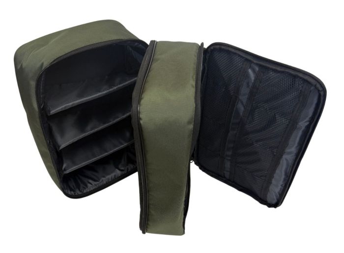 Сумка Molitrix для оснасток та технопланктону на товстолоба - Подвійна - 33x23x19 см - Олива