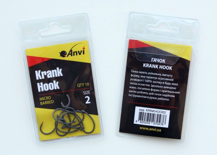 Гачок короповий Anvi Krank Hook №2 - 10 шт/уп