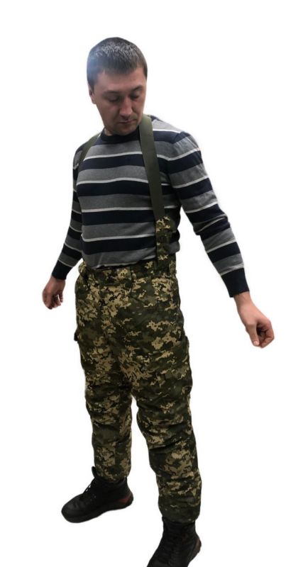 Штани зимові польові утеплені ММ14 - Тактичні штани ЗСУ - Штани військові армійські - Піксель