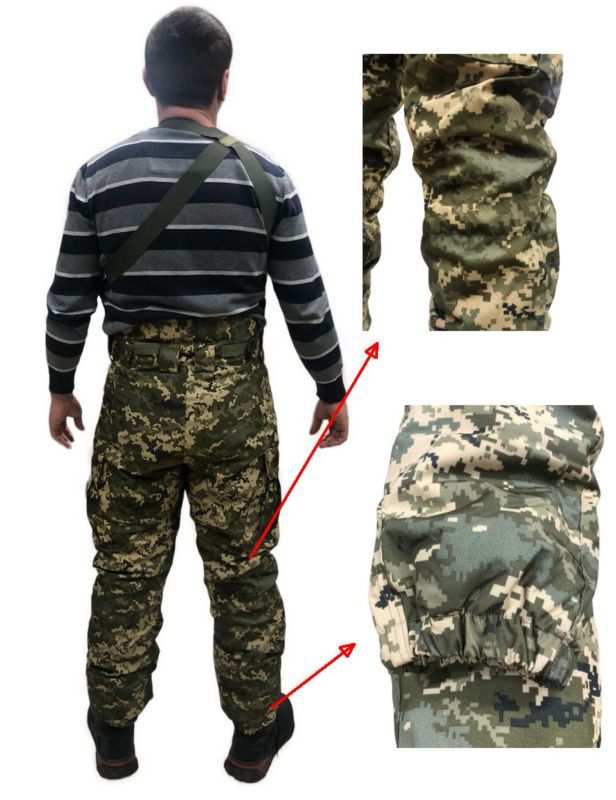 Штани зимові польові утеплені ММ14 - Тактичні штани ЗСУ - Штани військові армійські - Піксель