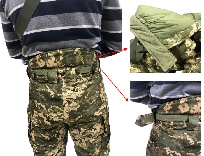 Штани зимові польові утеплені ММ14 - Тактичні штани ЗСУ - Штани військові армійські - Піксель