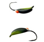 Мормишка Вольфрамова Володимирська Частка часнику - З червоною точкою - 2 мм - 0.3 г - Чорно-жовтий - Арт.601