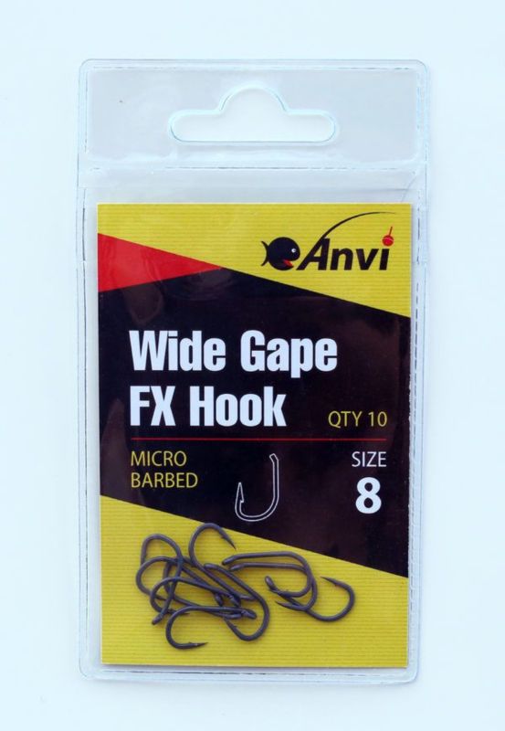 Гачок короповий Anvi Wide Gape FX Hook №8 - 10 шт/уп