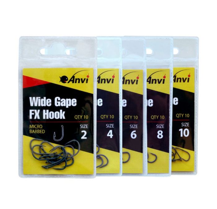 Гачок короповий Anvi Wide Gape FX Hook №8 - 10 шт/уп