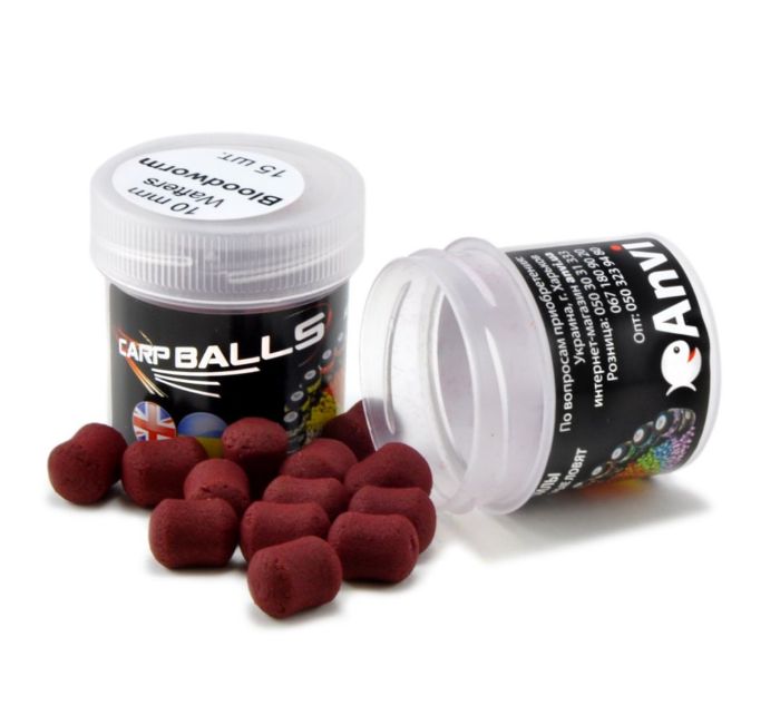 Бойли Carp Balls Wafters - Нейтральна плавучість - Ø10 мм - 15 шт/уп - Bloodworm (Мотиль)