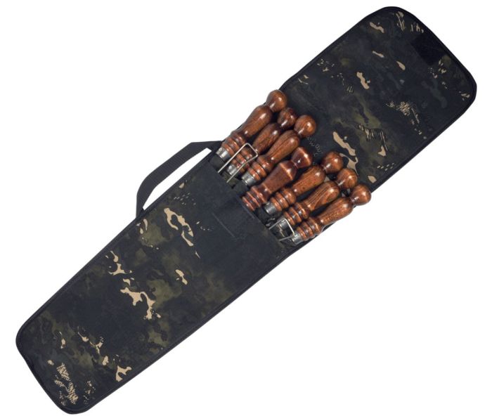 Набір шампурів з дерев'яними ручками + Спиці для овочів - У чохлі - Тип 2 - Кізляр