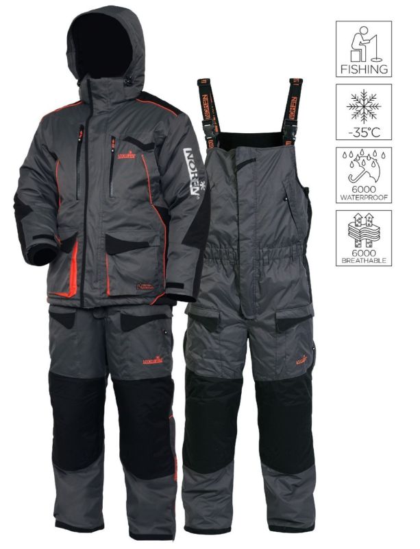 Костюм зимовий Norfin Discovery Gray - Сірий - до -35°C - Мембрана