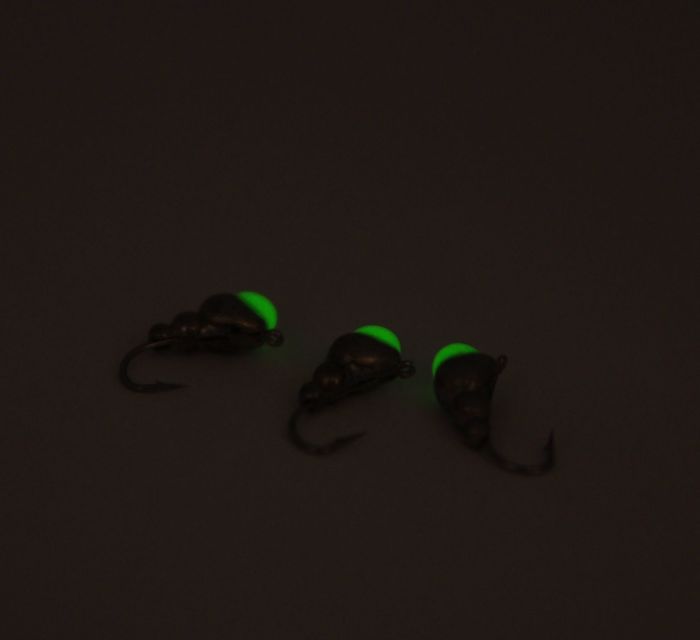 Мормишка Вольфрам Мураха з каменем - Темне срібло - 10 шт./уп - 0,86 г, Гачок №14