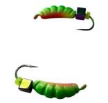 Мормишка Вольфрамова Володимирська Личинка - З кубиком хамелеон - 3 мм - 0.6 г - Зелено-жовто-червоний - Арт.588