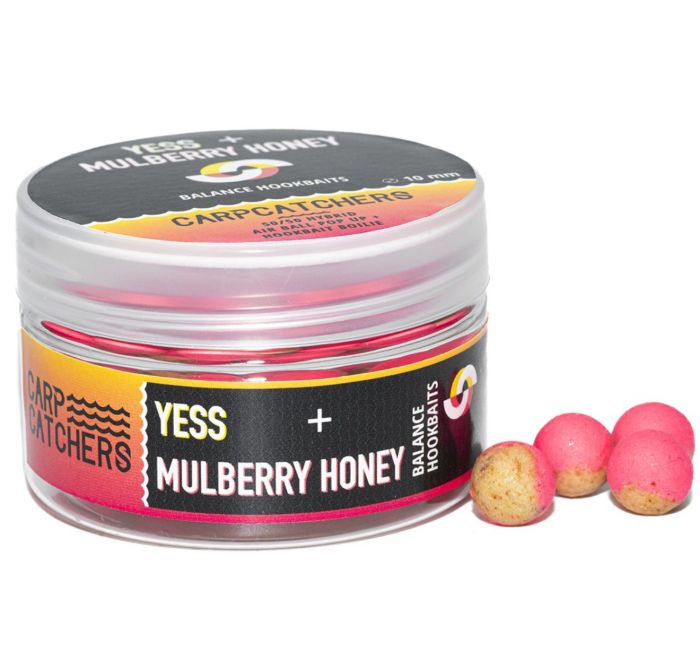 Бойли Carp Catchers Balance Hookbaits - Ø10 мм - Fluoro Pink&Natural YB - YESS&Mulberry Honey