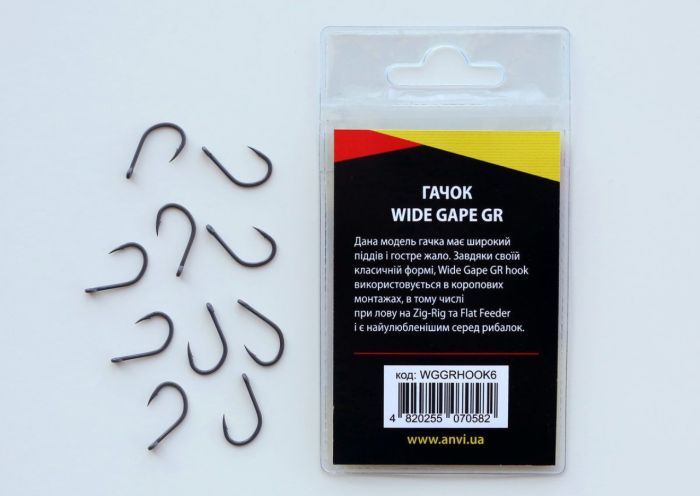 Гачок короповий Anvi Wide Gape GR №6 - 10 шт/уп