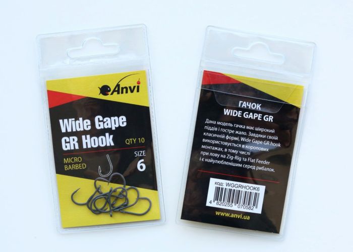 Гачок короповий Anvi Wide Gape GR №6 - 10 шт/уп