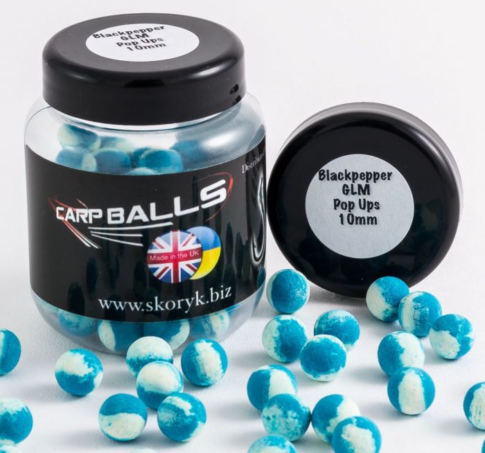 Бойли Carp Balls Pop Ups - 30 г - Плаваючі - Ø10 мм - GLM&Black Pepper (Мідії з чорним перцем)