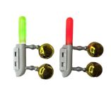 Сигналізатор клювання для фідера - Світлозвуковий - 2 дзвіночки - 6 см - Живлення 2 батарейки + USB зарядка - 2 шт/уп