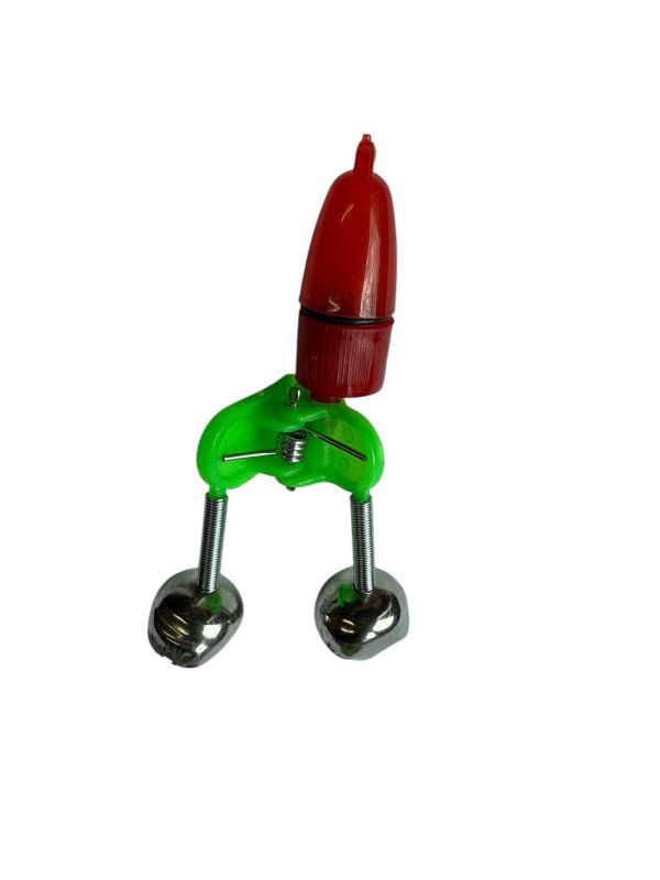 Дзвіночок подвійний з прищіпкою "Світлячок" - На батарейці - Червоний - 1 шт.