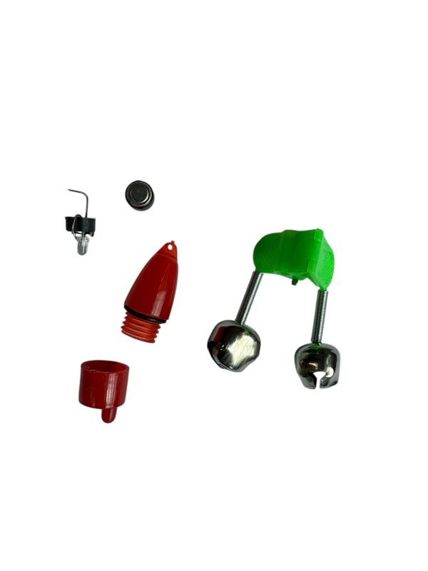 Дзвіночок подвійний з прищіпкою "Світлячок" - На батарейці - Червоний - 1 шт.