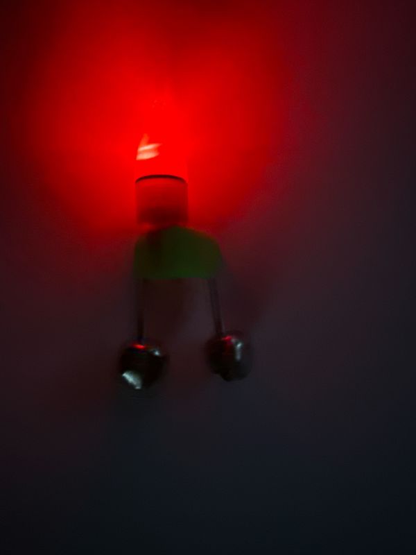 Дзвіночок подвійний з прищіпкою "Світлячок" - На батарейці - Червоний - 1 шт.