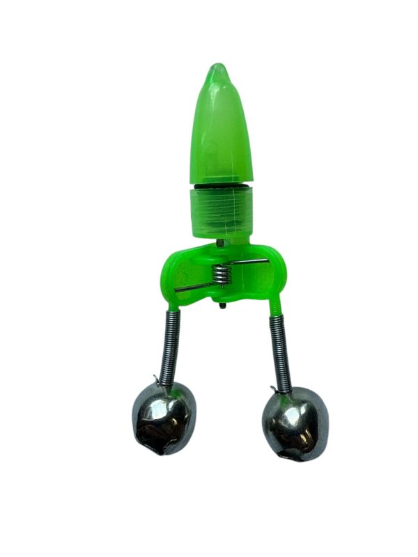 Дзвіночок подвійний з прищіпкою "Світлячок" - На батарейці - Зелений - 1 шт.