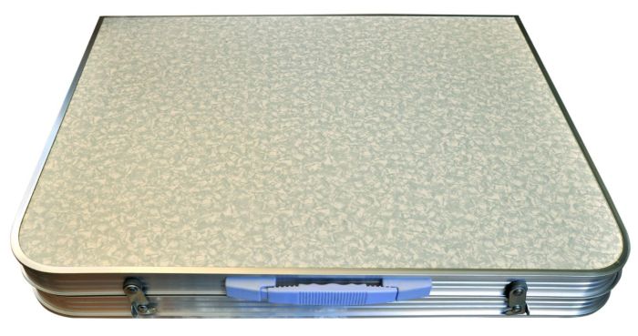 Стіл + 2 стільці - 60x90 - Білий (туристичний для кемпінгу та пікніка)