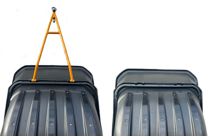 Санки для снігоходу - Тайга 1700 - 170x80x30 см - Чорні