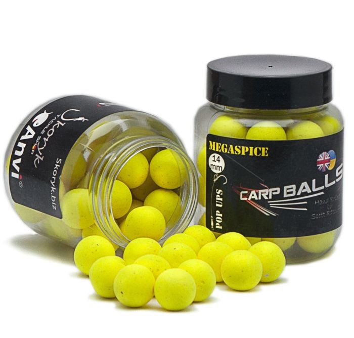 Бойли Carp Balls Anvi Pop Ups - Плаваючі - Ø14 мм - 30 г - Megaspice(RH)