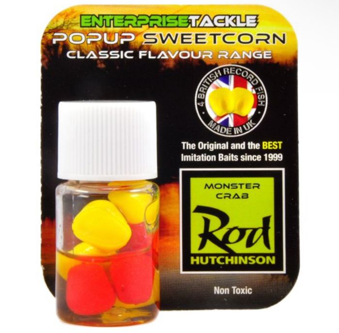 Кукурудза силіконова EnterPrise в дипі - Штучна - Monster Crab-RodHutchinson - Yellow/Red - 8 шт/уп