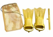 Ласти дитячі для басейну з відкритою п'ятою - Розмір 16,5-22,5 (100-140 мм) - Жовті