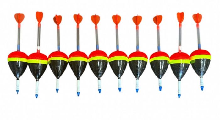 Поплавець для лову товстолоба, хижака XXL - Під світлячок - Червоно-жовто-чорний - 1 шт.