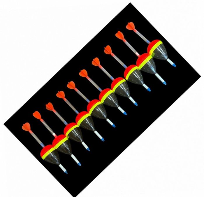 Поплавець для лову товстолоба, хижака XXL - Під світлячок - Червоно-жовто-чорний - 1 шт.