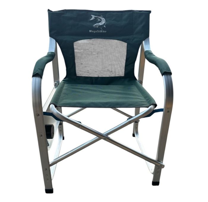 Крісло розкладне Megastrike - Посилене - SH9-3-12 - Зі столиком та підсклянником - Зелений - 50х63х93 см