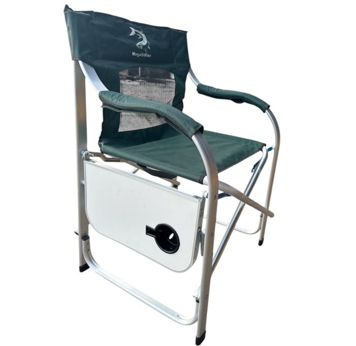 Крісло розкладне Megastrike - Посилене - SH9-3-12 - Зі столиком та підсклянником - Зелений - 50х63х93 см
