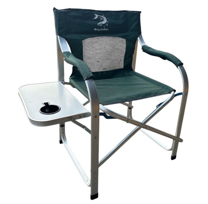 Крісло розкладне Megastrike - Посилене - SH9-3-12 - Зі столиком та підсклянником - Зелений - 50х63х93 см