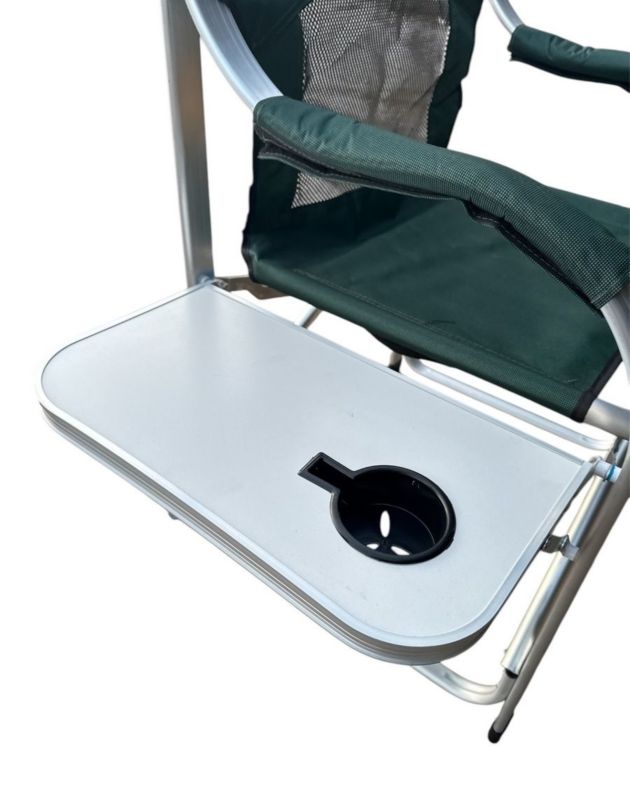 Крісло розкладне Megastrike - Посилене - SH9-3-12 - Зі столиком та підсклянником - Зелений - 50х63х93 см