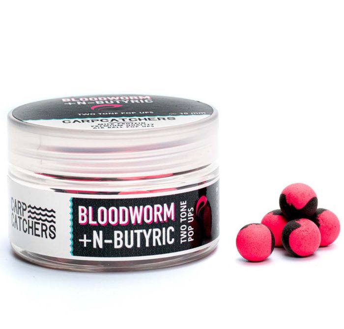Бойли Carp Catchers Pop Ups - Ø8 мм - Двоколірні - Bloodworm&N Butyric