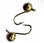 Мормишка вольфрамова - Куля Гранена - Прибалтика - Золото - 10 шт/уп - 0.25 г, Гачок Kumho №18