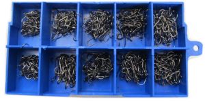 Набір гачків - Розміри 3-10 - 800 шт/уп - Чорний