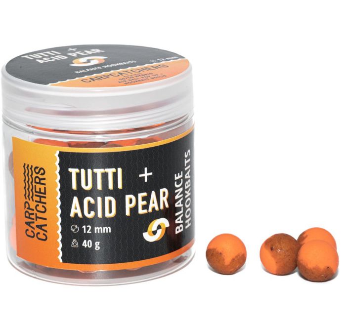 Бойли Carp Catchers Balance Hookbaits - Ø12 мм - Fluoro Orange&Natural RO - Tutti&Acid Pear