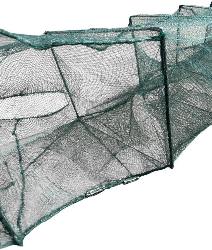 Раколовка гармошка Wolf №32 - 6 м - 43x33 см - Осередок 5 мм - 8 входів - Зелений