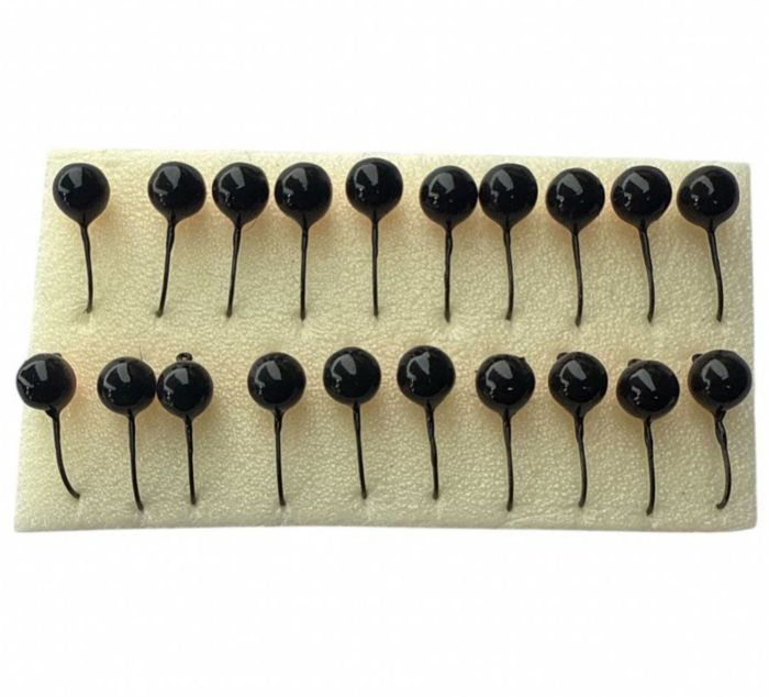 Мормишка Вольфрамова Володимирська Куля Гранений з кембриком - Фарбований - 4 мм - 0.7 г - Чорно-червоний - Арт.600