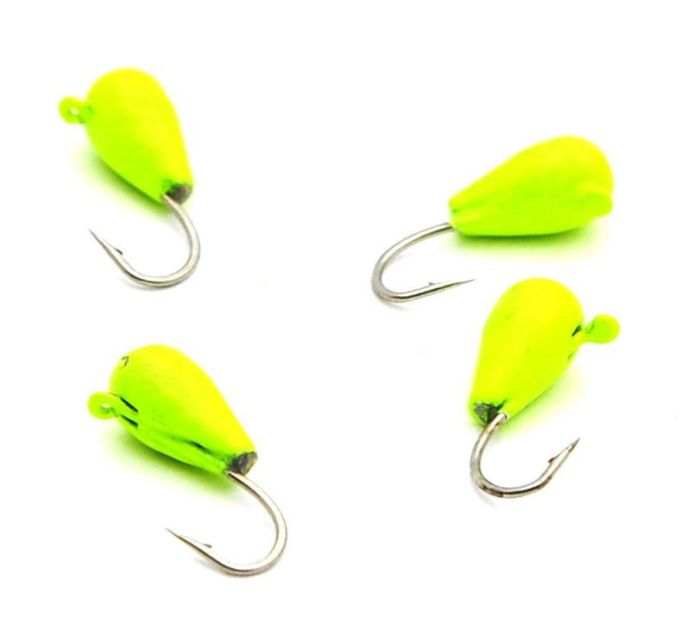 Мормишка Вольфрам Крапля Крашенна - Жовта  - 10 шт./уп