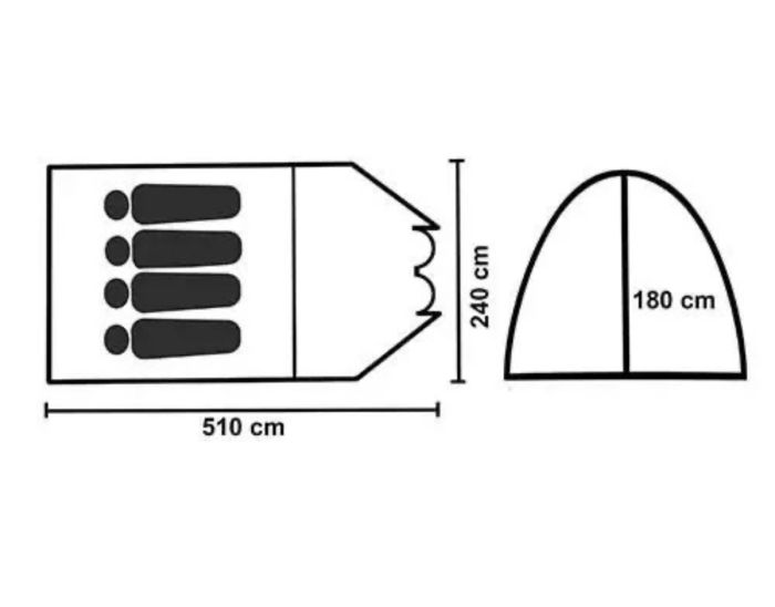 Намет Mimir 4-місний - MM/X-1700 - Пісочний