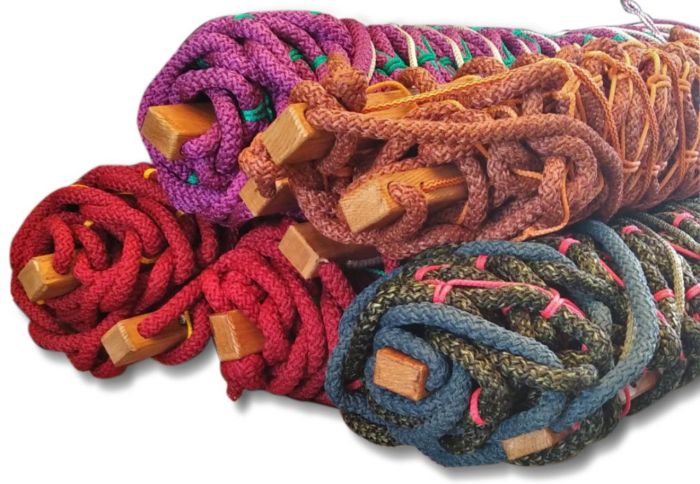 Гамак плетений посилений - Мотузка Ø16 мм - 130x200 см - Бірюзовий