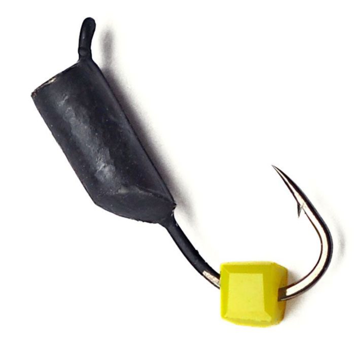 Мормишка Вольфрамова Володимирська "Гвоздик з жовтим кубиком" - 2.5 мм - 0.5 г - Арт.571