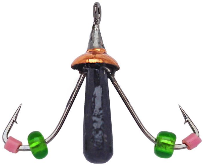 Мормишка Вольфрамова Володимирська "Жук (2 плаваючі гачки)" м/к - 2,5 мм - 0,75 г - Арт.111