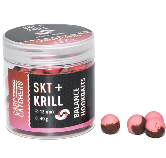 Бойли Carp Catchers Balance Hookbaits - Ø12 мм - Washed Out Pink&Brown - SKT&Krill