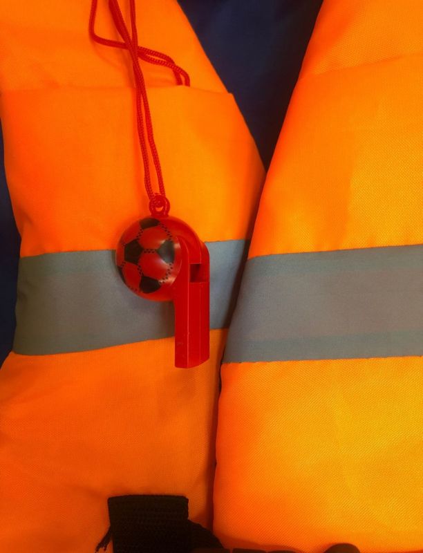 Рятувальний жилет з коміром Anvi - Болонья тканина - Помаранчевий/Синій