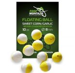 Насадка ароматизована ПрофМонтаж Floating Ball - 8 мм - Плаваюча - Часник/Солодка кукурудза (Sweet corn/Garlic) - 10 шт/уп