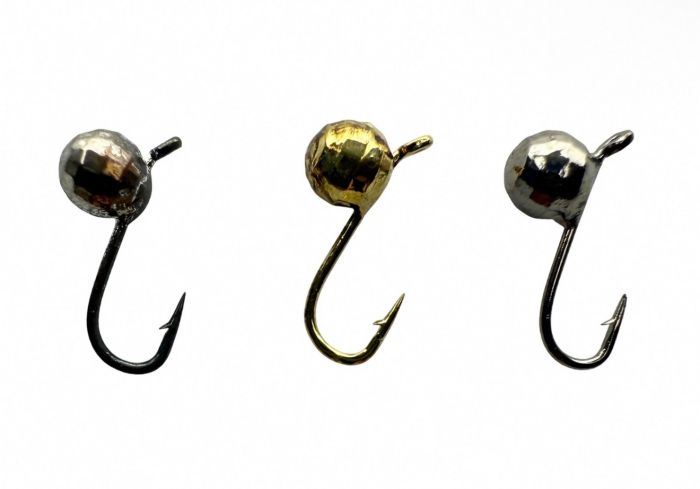 Мормишка вольфрамова - Куля Гранена - Прибалтика - Чорний нікель - 10 шт/уп - 0.25 г, Гачок: Kumho №18