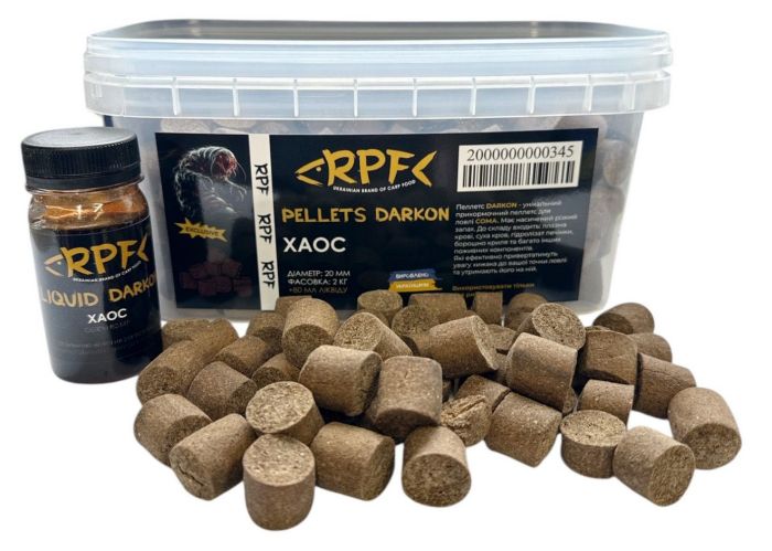 Пеллетс RPF на сома DARKON Хаос 2 кг + Ліквід 80 мл